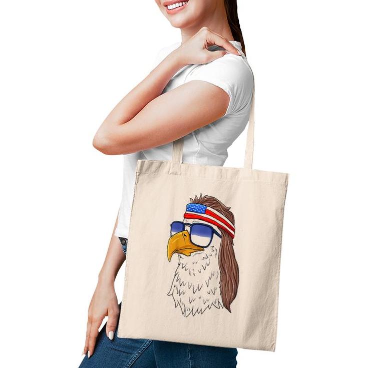 Funny  American Bald Eagle Mullet 4Th Of July Tote Bag