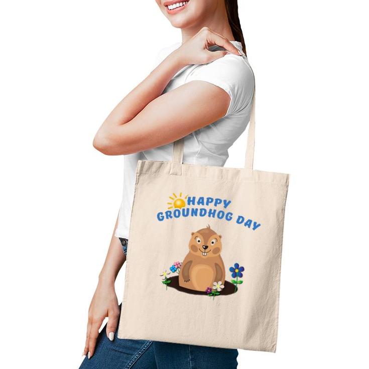Funny Groundhog Day Spring Happy Groundhog Day Tote Bag