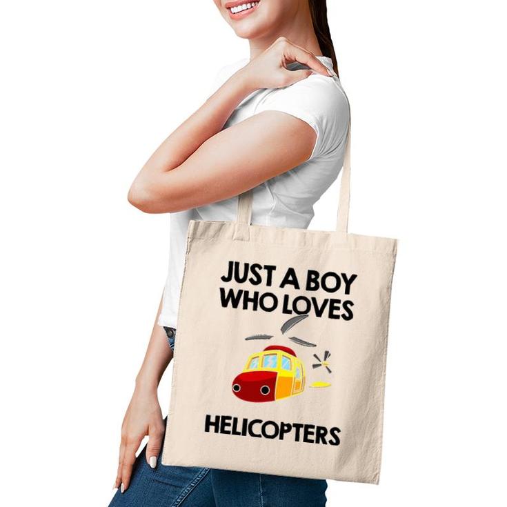 Funny Helicopter Gift Boys Toddler Kids Men Pilot Aviator Tote Bag