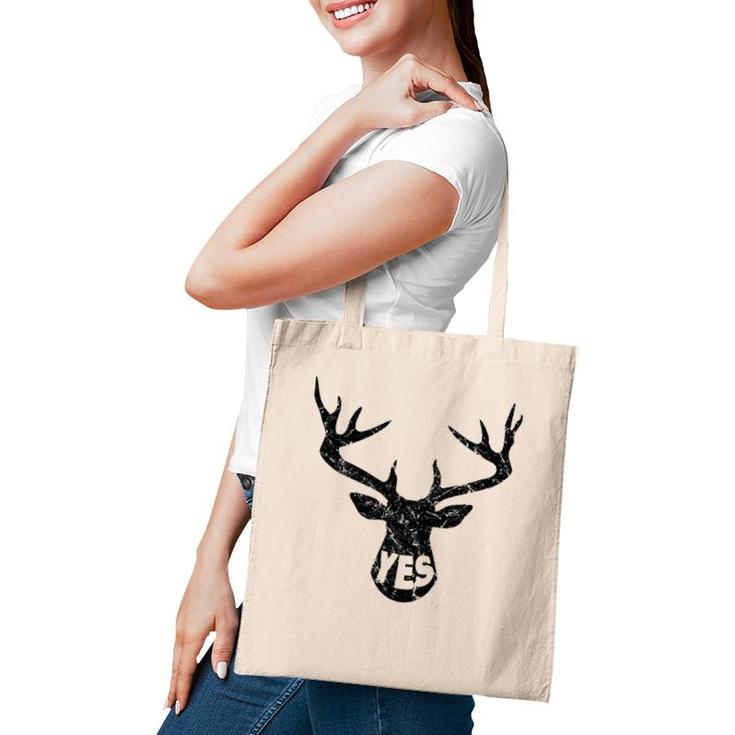 Funny Husband Deer, Yes Dear Happy Wife Tote Bag