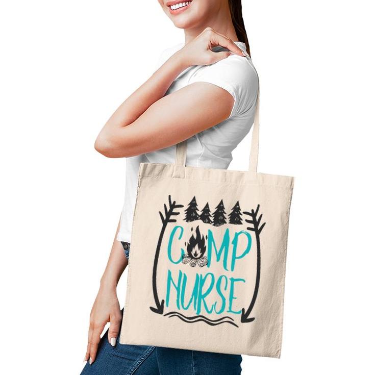 Funny Summer Camp Nurse Nursing Gift Camping Rn Gift Tote Bag
