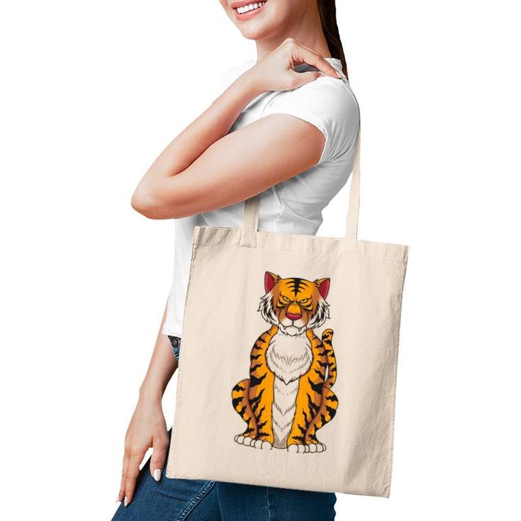 Funny Tiger Art For Men Women Kids Wild Tiger Animal Lovers Tote Bag