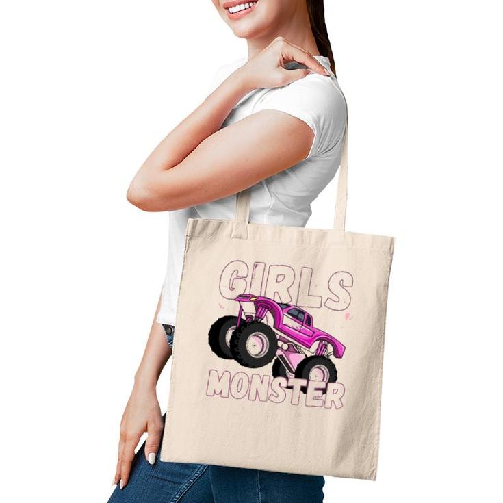 Girls Monster Truck Cool Engines Girl Monster Car Tote Bag