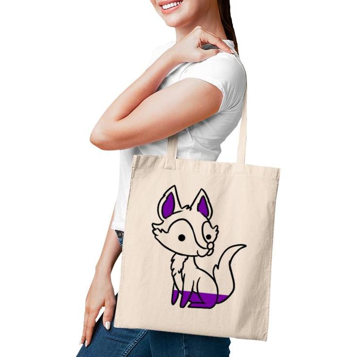 Graysexual Pride Fox Lover Gift Tote Bag