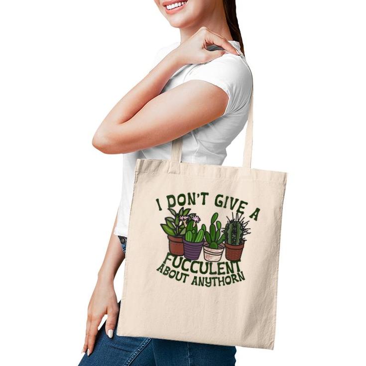 I Don't Give A Fucculent What The - I Dont Give A Fucculent V-Neck Tote Bag