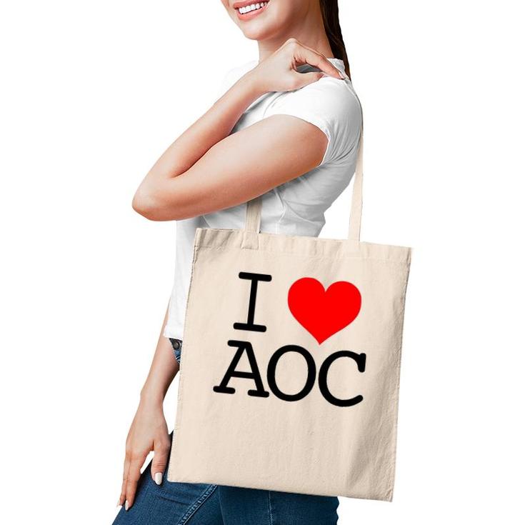 I Love Aoc I Heart Alexandria Ocasio-Cortez Fan Tote Bag