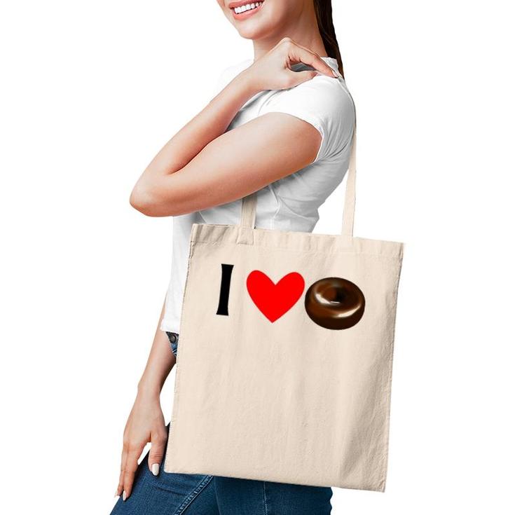 I Love Chocolate Donuts Tote Bag