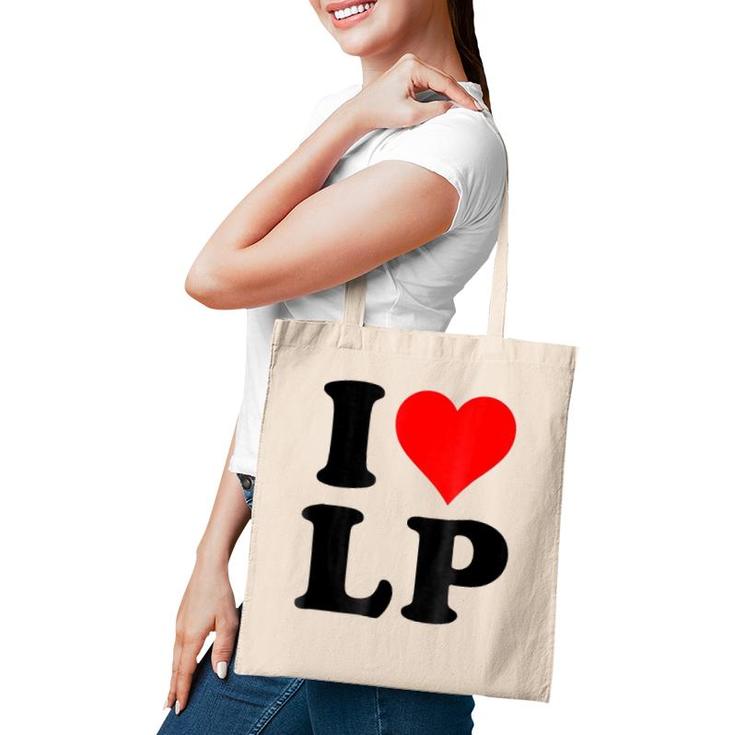 I Love Lp Heart Tote Bag