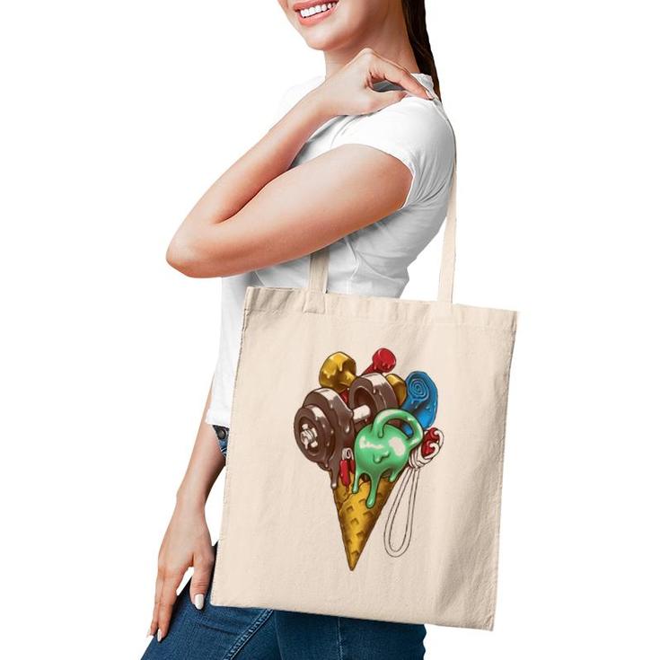 Ice Cream Gym Workout  Tote Bag