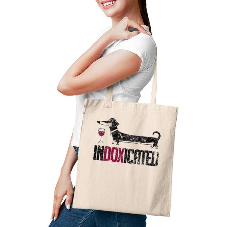 Indoxicated Dachshund Dog Lover Drinking Tote Bag