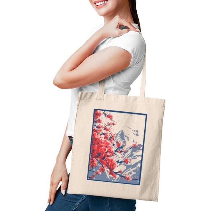 Japanese Cherry Blossom Japanese Art Print Tote Bag