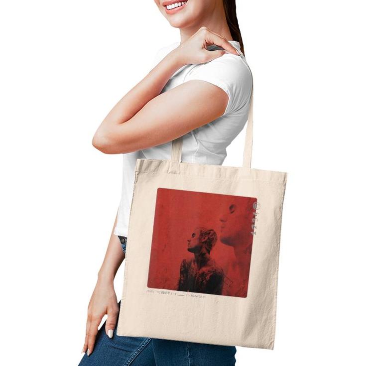 Justine Bieber Red Cover Tank Top Tote Bag