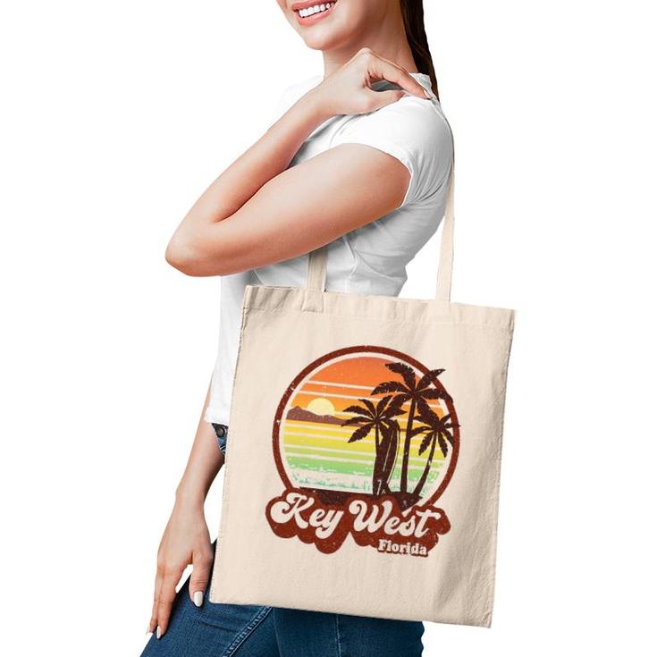 Key West Souvenirs Florida Vintage Surf Surfing Retro 70S Tote Bag