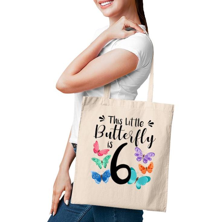 Kids 6 Year Old Butterfly Birthday Girls 6Th Girl Party Gift Tote Bag
