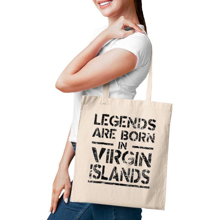 Legends Are Born In Virgin Islands Retro Distressed Tote Bag