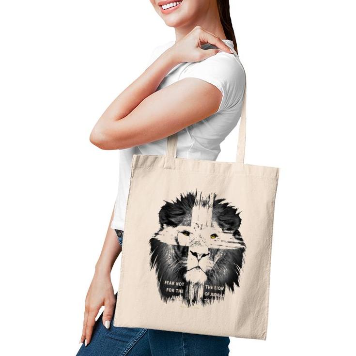 Lion Cross Jesus Christian Lord God Believer Gift Tote Bag