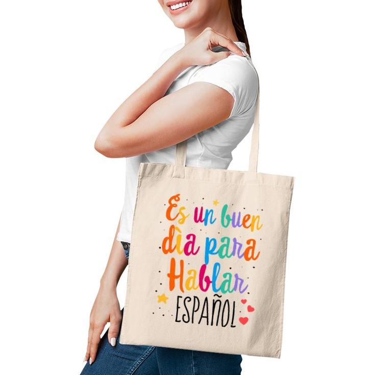 Maestra Cute Rainbow Regalos Para Bilingual Spanish Teacher Tote Bag