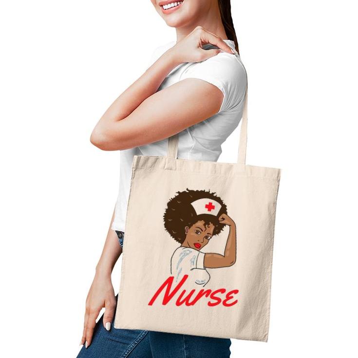 Melanin Black Nurse Clothing Gift African American Women Tote Bag