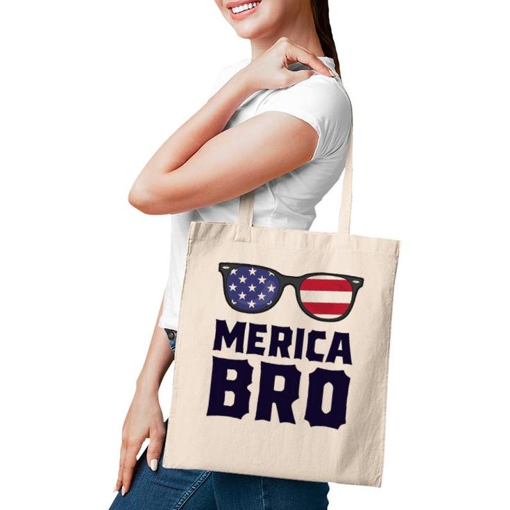Merica Bro 4Th Of July  Sunglasses Patriotic American Tote Bag