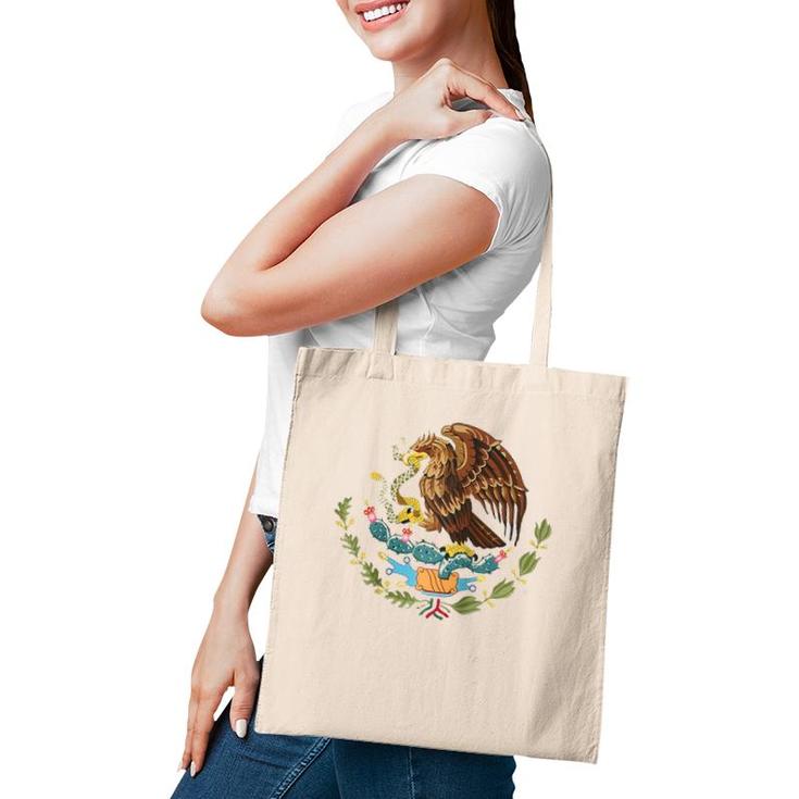 Mexico Independence Eagle Snake Design Cartoon Mexican Raglan Baseball Tee Tote Bag