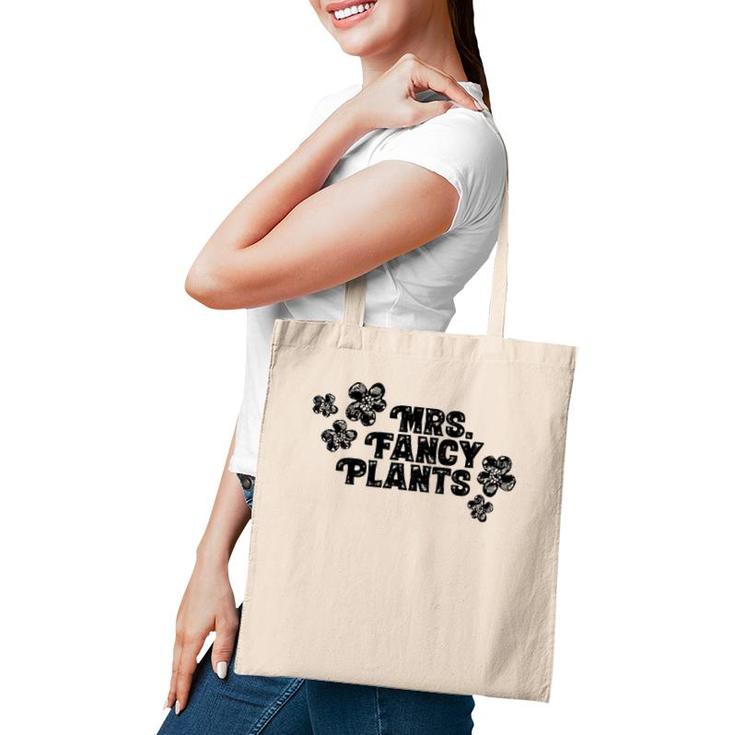 Mrs Fancy Plants With Flowers Decor Tote Bag