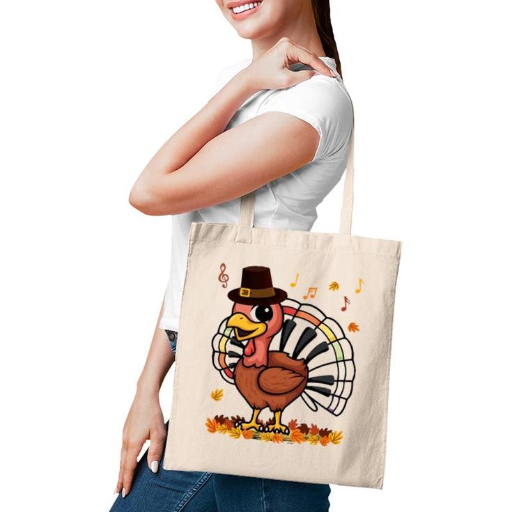 Music Piano Teachers Music Turkey Costume Happy Thanksgiving Tote Bag