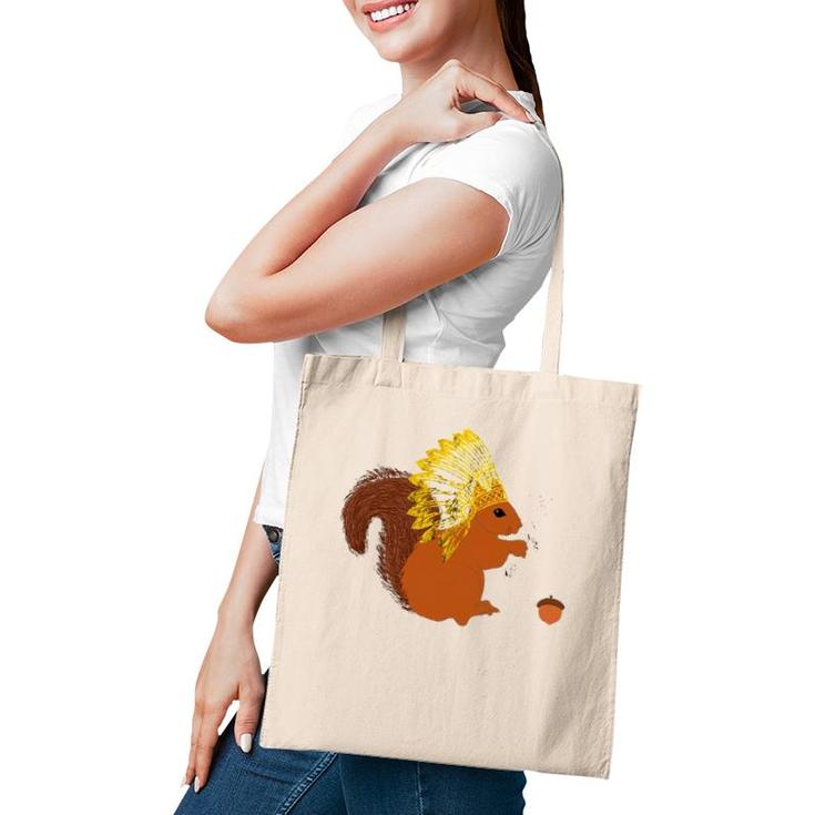 Native American Squirrel Indian Chief Pride Rodent Headdress Tote Bag