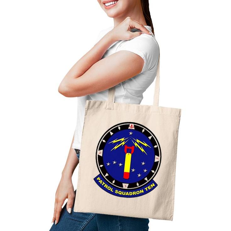 Navy Patrol Squadron 10 Vp-10 Patch Image Insignia Tote Bag