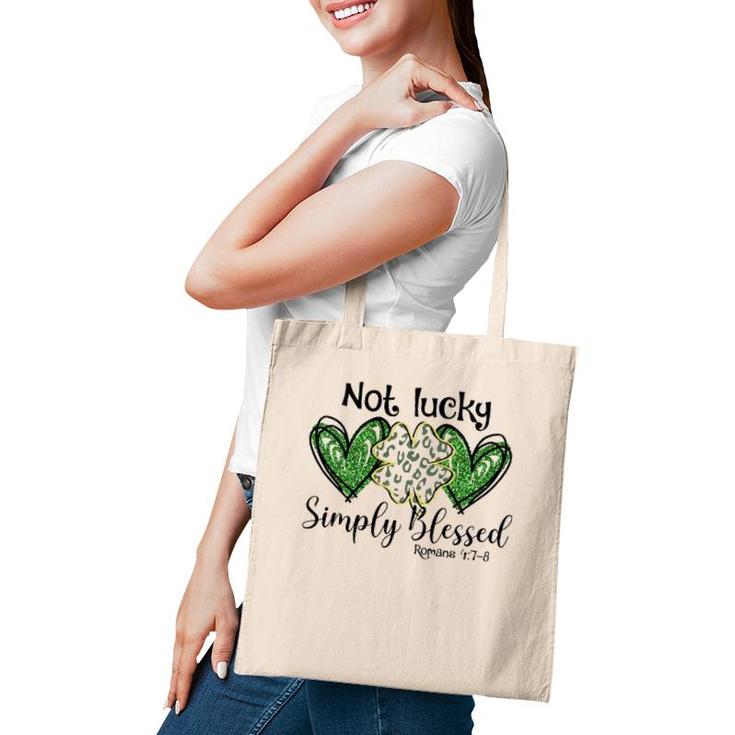 Not Lucky Just Blessed Leopard Shamrock St Patrick Day Irish Premium Tote Bag