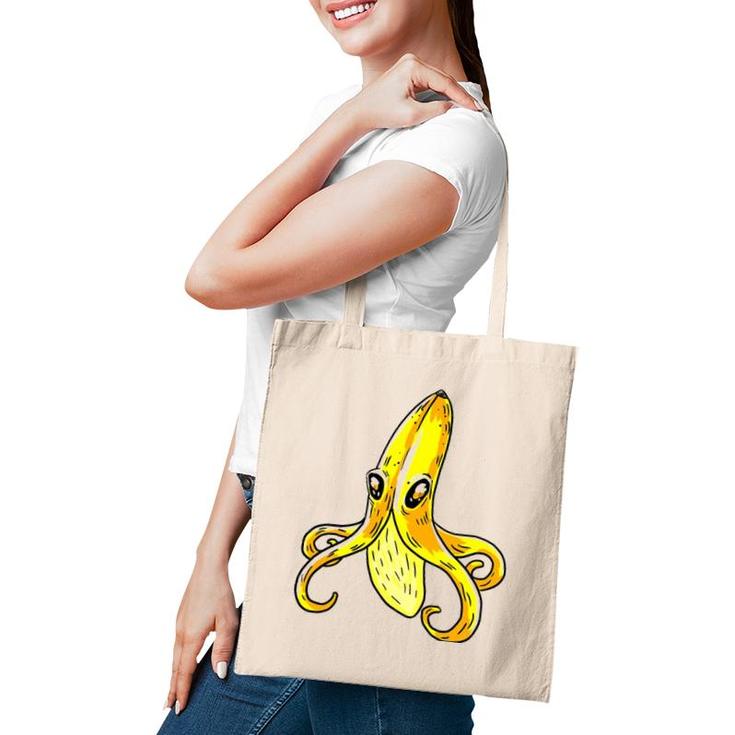 Octopus Banana Yellow Funny Humor Fruit Pun Lover Gift Tote Bag