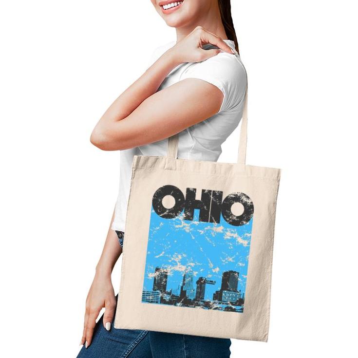 Ohio  Vintage 70S Style Skyline Tote Bag