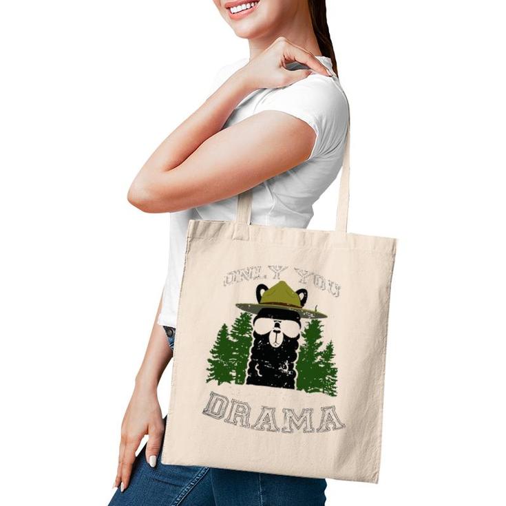 Only You Can Prevent Drama Llama Forest Camping Tote Bag