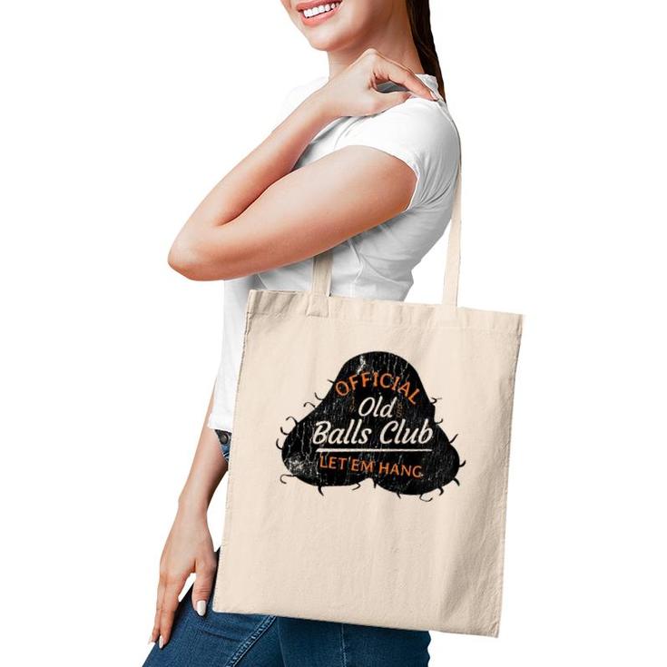 Over The Hill 55 Old Balls Club Distressed Novelty Gag Gift Tote Bag