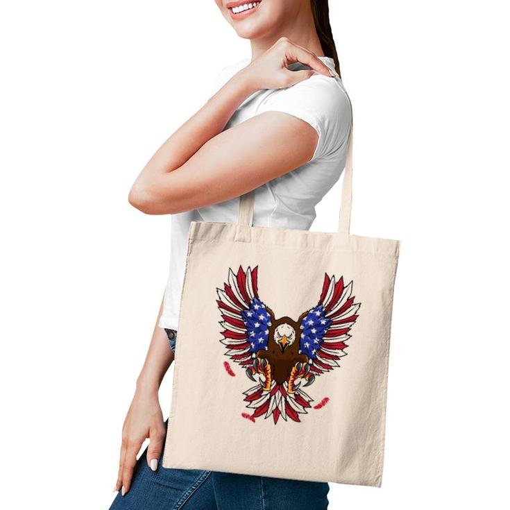 Patriotic July 4Th Usa Eagle Lovers American Flag Eagle Tote Bag