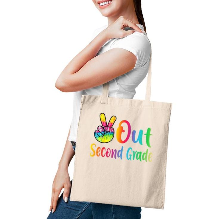 Peace Out Second Grade Tie Dye Graduation Class Of 2021 Ver2 Tote Bag