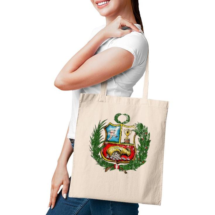 Peruvian Soccer Team  Vintage Jersey Coat Of Arms Tote Bag