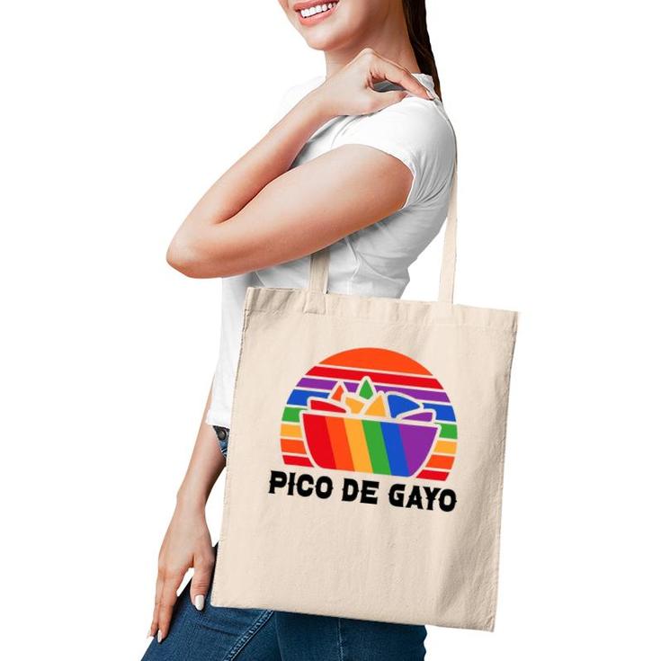 Pico De Gayo Funny Gay Lesbian Pride Rainbow Mexican Food Tote Bag