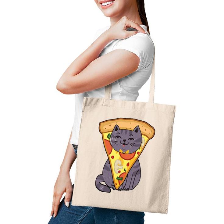 Pizza Cat Foodie Pet Lover Tote Bag