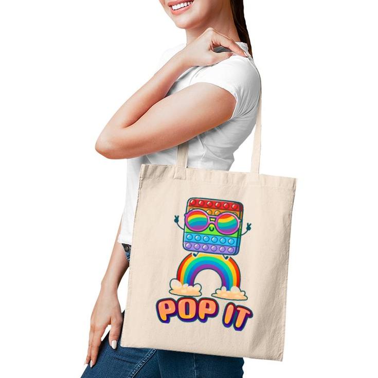 Pop It Rainbow Fidget Toy For Kids Tote Bag