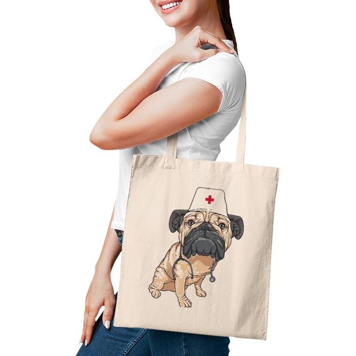 Pug Nurse  Cool Nurse Dog Lover Gift Tote Bag
