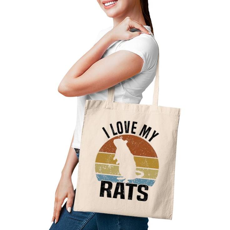 Rat Rats Pet Lover Vintage Retro Tote Bag