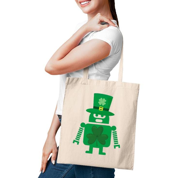 Robot Funny Geeky Leprechaun St Patricks Day Gifts Tote Bag
