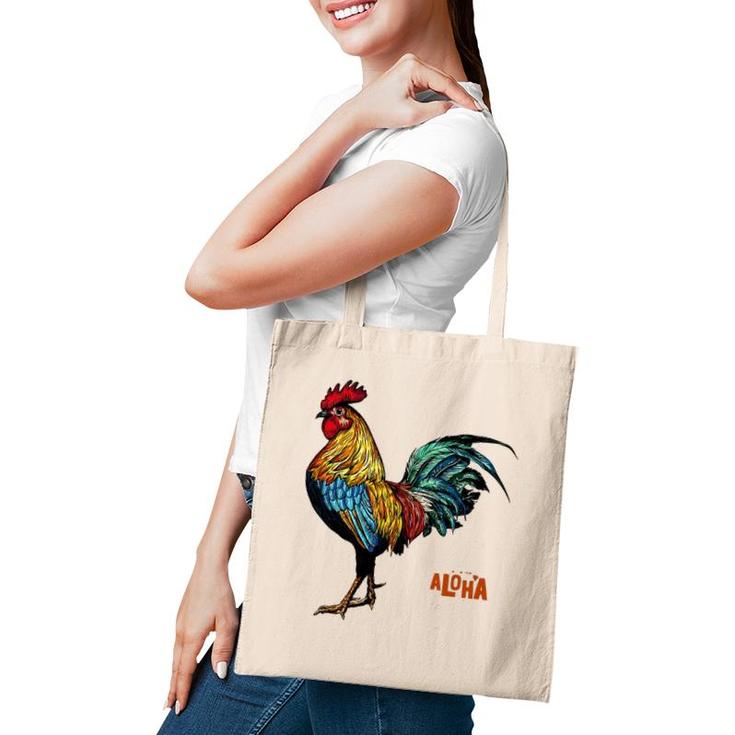 Rooster Chicken Hawaii Aloha Hawaiian Premium Tote Bag