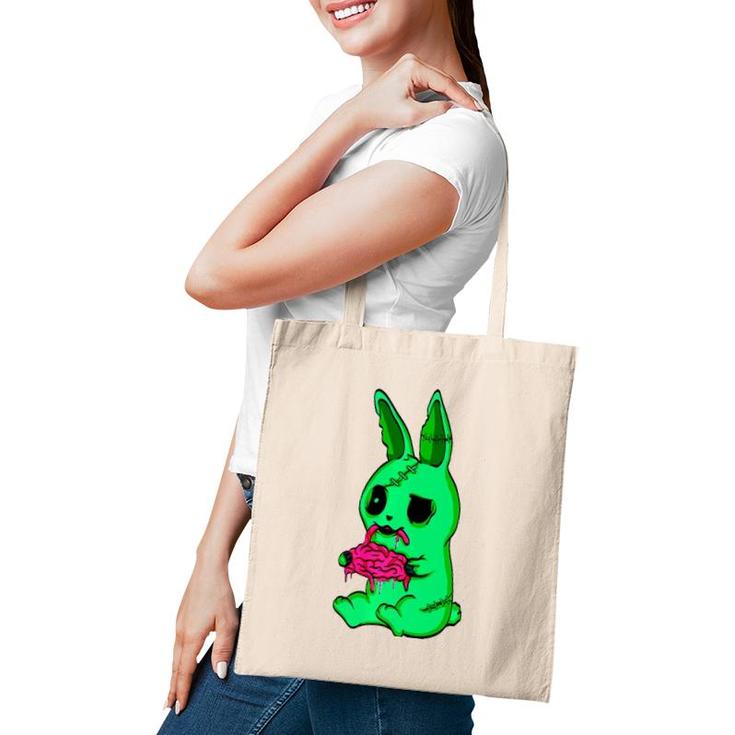 Scary Halloween  Easter Bunny Zombie Rabbit Tote Bag
