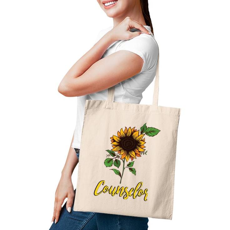 School Career Counselor Sunflower T Gift Tote Bag