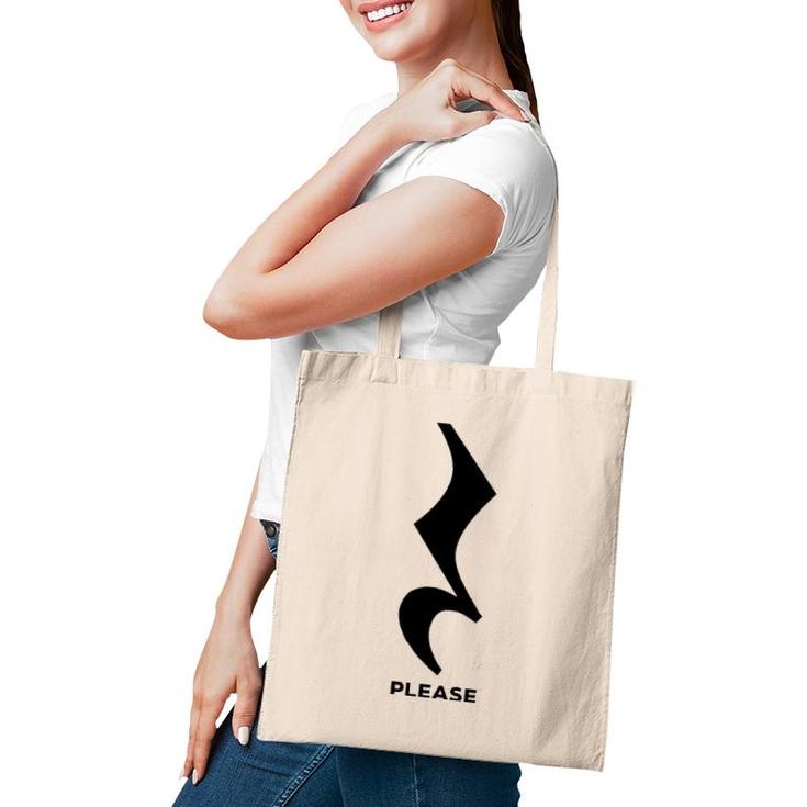 Silence Please Quarter Rest Musical Note Music Tote Bag