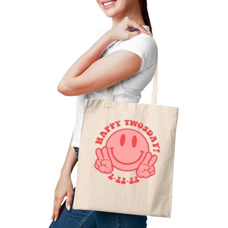 Smile Face Happy Twosday 2022 February 2Nd 2022 - 2-22-22 Gift Tote Bag