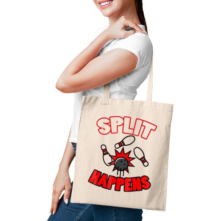 Split Happensfunny Bowling Gift For Bowlers Tote Bag