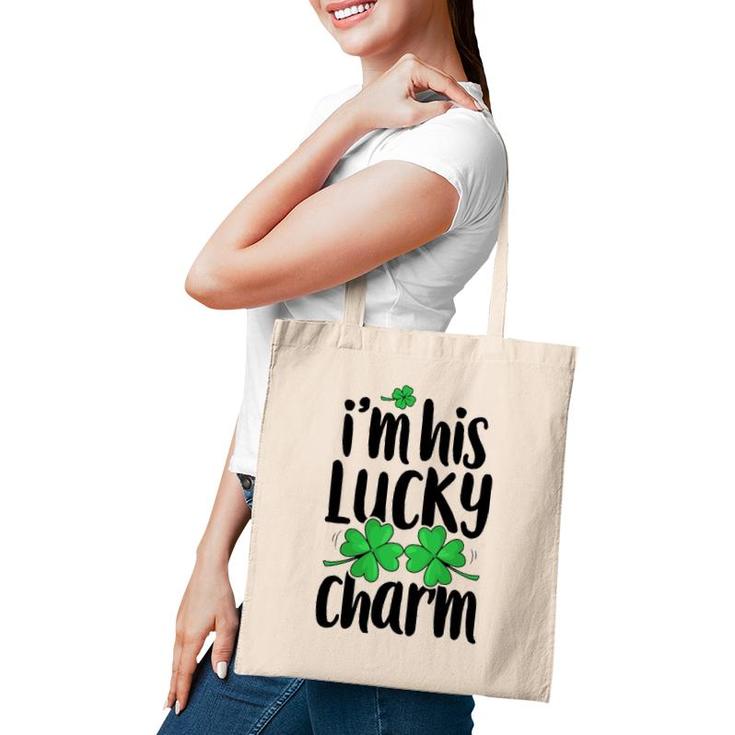 St Patrick's Day Couples I'm His Lucky Charm Matching Gifts Tote Bag