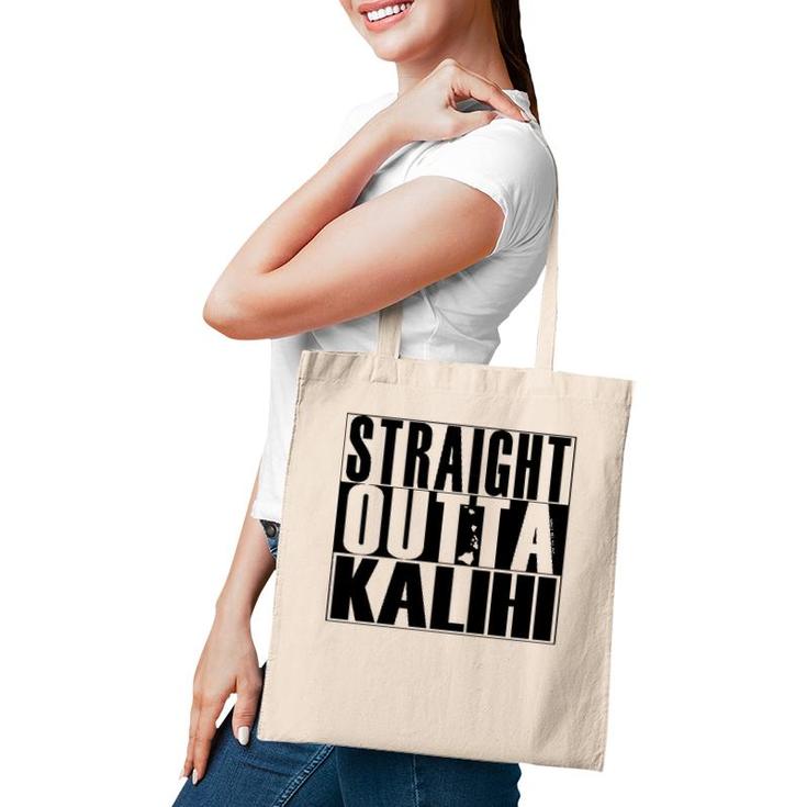 Straight Outta Kalihi Black By Hawaii Nei All Day Pullover Tote Bag
